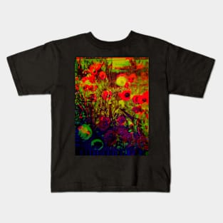 Poppies in The Field Kids T-Shirt